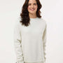 LAT Womens Weekend Fleece Crewneck Sweatshirt - Heather Natural - NEW