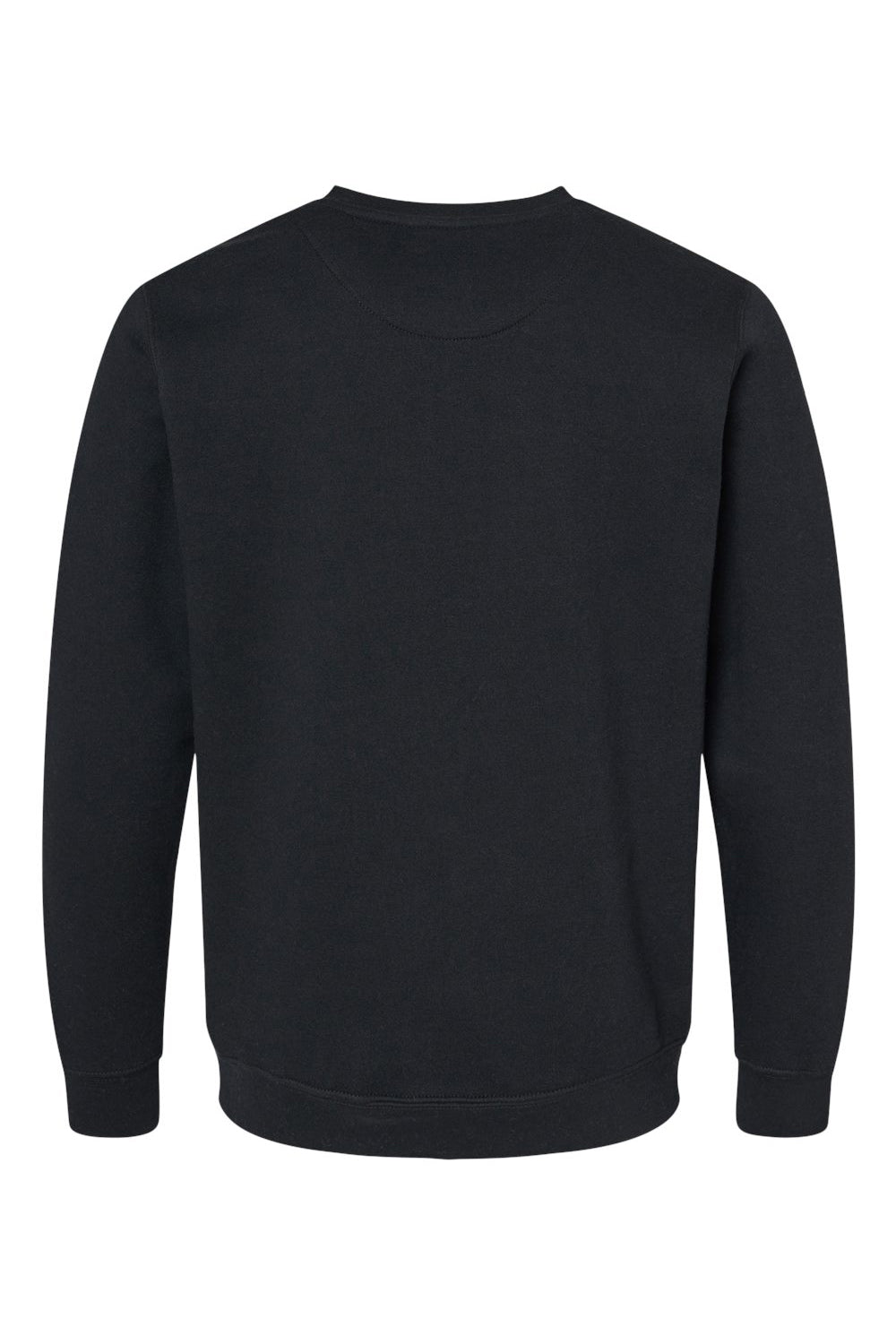 LAT 6925 Mens Elevated Fleece Crewneck Sweatshirt Black Flat Back