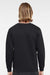 LAT 6925 Mens Elevated Fleece Crewneck Sweatshirt Black Model Back