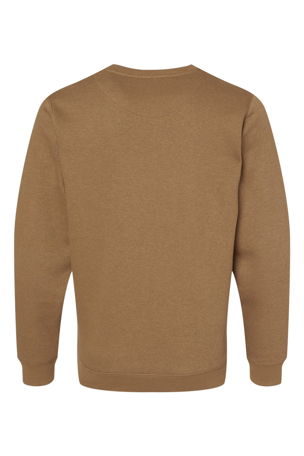 LAT 6925 Mens Elevated Fleece Crewneck Sweatshirt Coyote Brown Flat Back