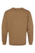 LAT 6925 Mens Elevated Fleece Crewneck Sweatshirt Coyote Brown Flat Back