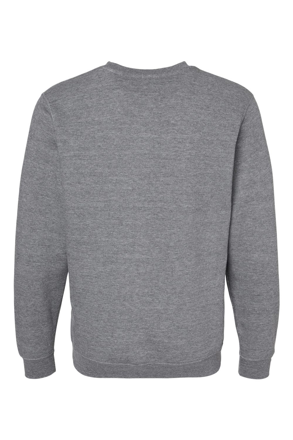 LAT 6925 Mens Elevated Fleece Crewneck Sweatshirt Heather Granite Grey Flat Back