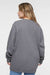 LAT 6925 Mens Elevated Fleece Crewneck Sweatshirt Heather Granite Grey Model Back