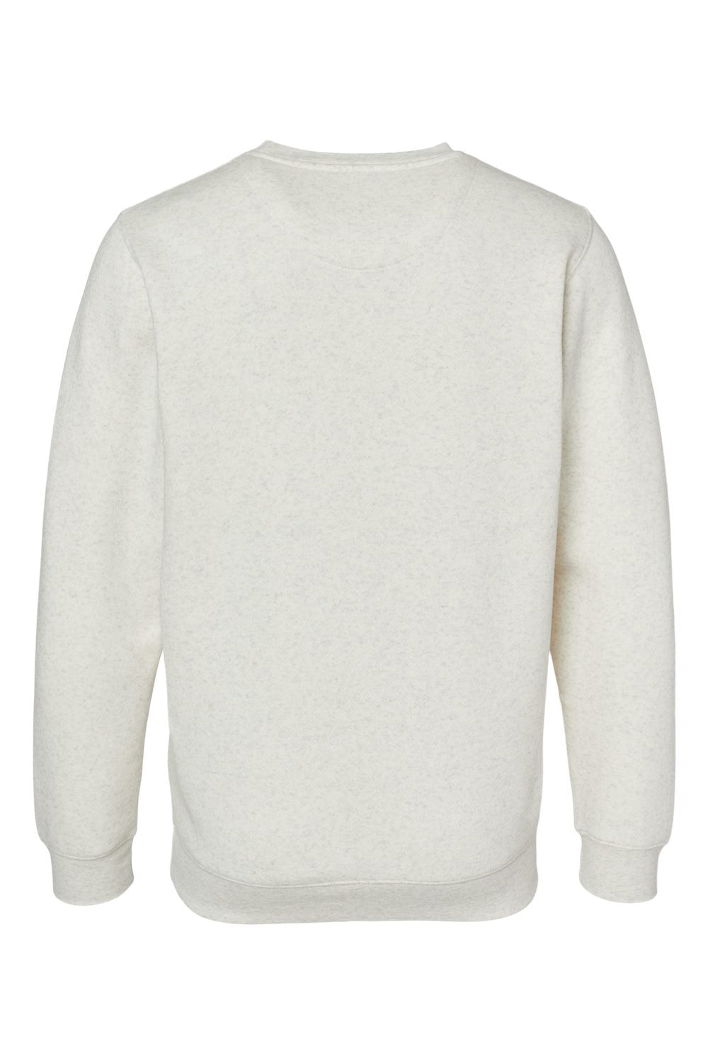LAT 6925 Mens Elevated Fleece Crewneck Sweatshirt Heather Natural Flat Back
