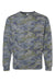 LAT 6925 Mens Elevated Fleece Crewneck Sweatshirt Vintage Camo Flat Front