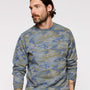 LAT Mens Elevated Fleece Crewneck Sweatshirt - Vintage Camo - NEW