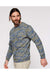 LAT 6925 Mens Elevated Fleece Crewneck Sweatshirt Vintage Camo Model Side