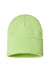 Atlantis Hats PURE Unisex Sustainable Beanie Acid Green Flat Front