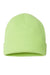 Atlantis Hats RIO Unisex Sustainable Rib Cuffed Beanie Acid Green Flat Front