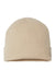 Atlantis Hats RIO Unisex Sustainable Rib Cuffed Beanie Light Beige Flat Front