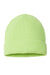 Atlantis Hats ANDY Unisex Sustainable Fine Rib Cuffed Beanie Acid Green Flat Front