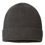 Atlantis Hats Unisex Sustainable Fine Rib Cuffed Beanie - Dark Grey