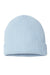 Atlantis Hats ANDY Unisex Sustainable Fine Rib Cuffed Beanie Light Blue Flat Front