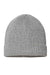 Atlantis Hats ANDY Unisex Sustainable Fine Rib Cuffed Beanie Light Grey Melange Flat Front
