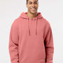 LAT Mens Elevated Fleece Basic Hooded Sweatshirt Hoodie - Mauvelous Pink - NEW