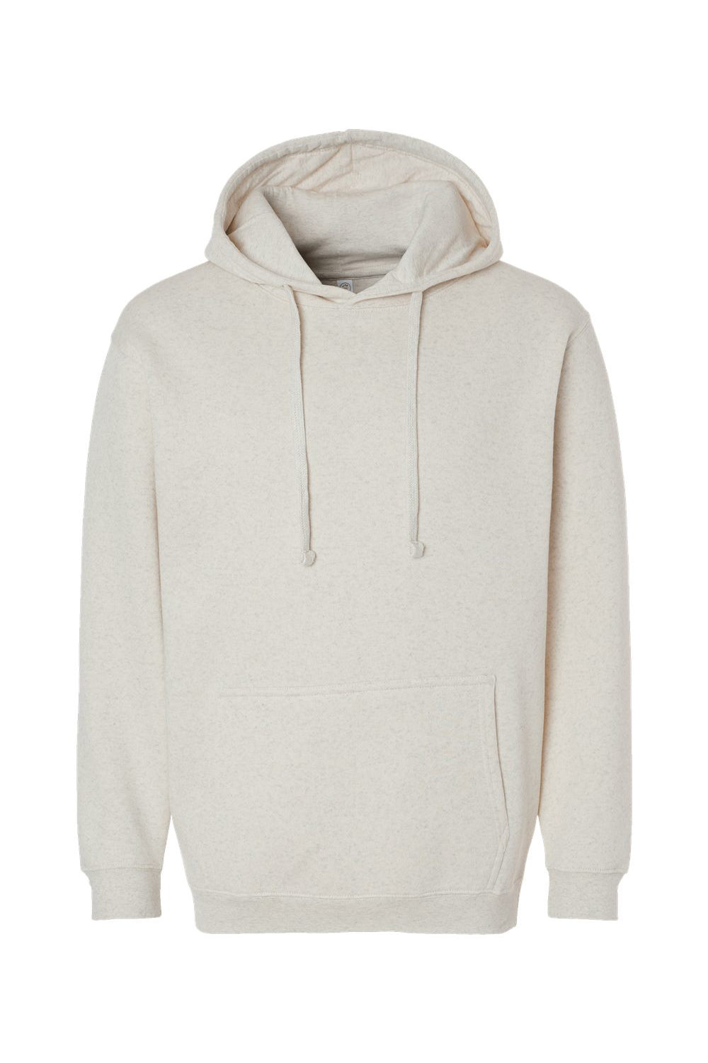 LAT 6926 Mens Elevated Fleece Basic Hooded Sweatshirt Hoodie w/ Pouch Pocket Heather Natural Flat Front