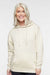 LAT 6926 Mens Elevated Fleece Basic Hooded Sweatshirt Hoodie w/ Pouch Pocket Heather Natural Model Front