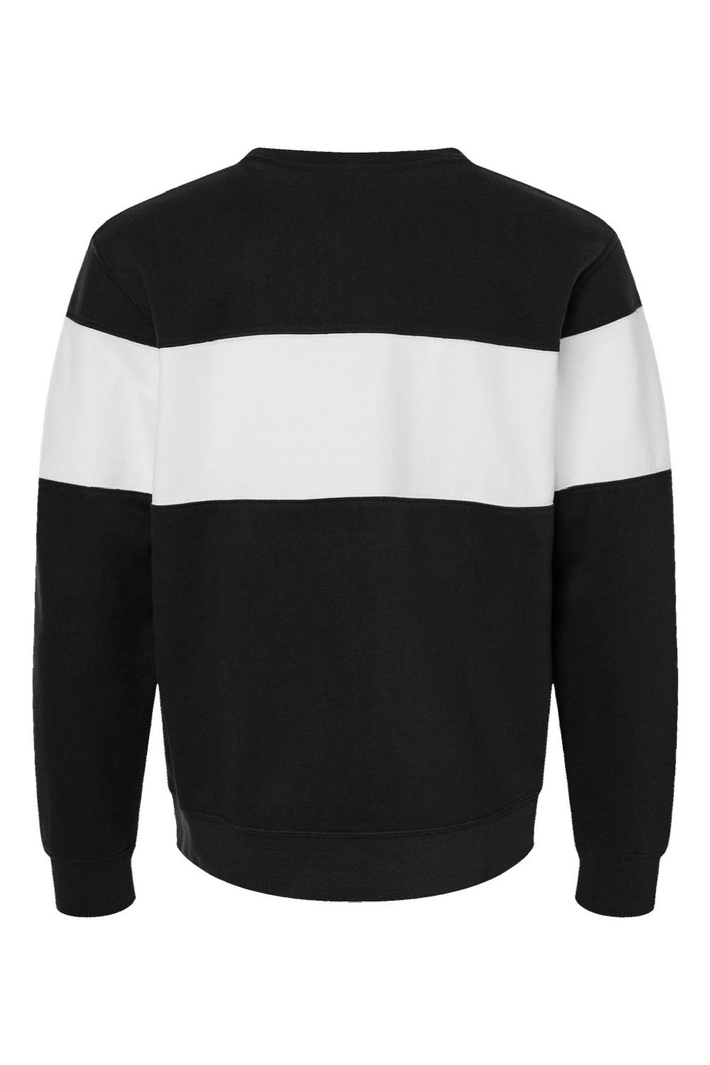 J America 8646 Mens Varsity Fleece Crewneck Sweatshirt Black Flat Back