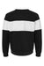 J America 8646 Mens Varsity Fleece Crewneck Sweatshirt Black Flat Back