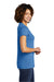 Allmade AL2018 Womens Short Sleeve V-Neck T-Shirt Azure Blue Model Side