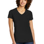 Allmade Womens Short Sleeve V-Neck T-Shirt - Deep Black