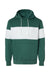 MV Sport 22709 Mens Classic Fleece Colorblocked Hooded Sweatshirt Hoodie Mallard Green Flat Front