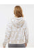 MV Sport W23718 Womens Sueded Fleece Tie-Dye Crop Hooded Sweatshirt Hoodie Atmosphere Model Back
