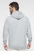 LAT 6926 Mens Elevated Fleece Basic Hooded Sweatshirt Hoodie w/ Pouch Pocket Heather Grey Model Back