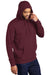 Nike CJ1611 Mens Club Fleece Hooded Sweatshirt Hoodie w/ Pouch Pocket Dark Maroon Model 3Q