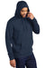 Nike CJ1611 Mens Club Fleece Hooded Sweatshirt Hoodie w/ Pouch Pocket Navy Blue Model 3Q