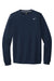 Nike CJ1614 Mens Club Fleece Crewneck Sweatshirt Navy Blue Flat Front