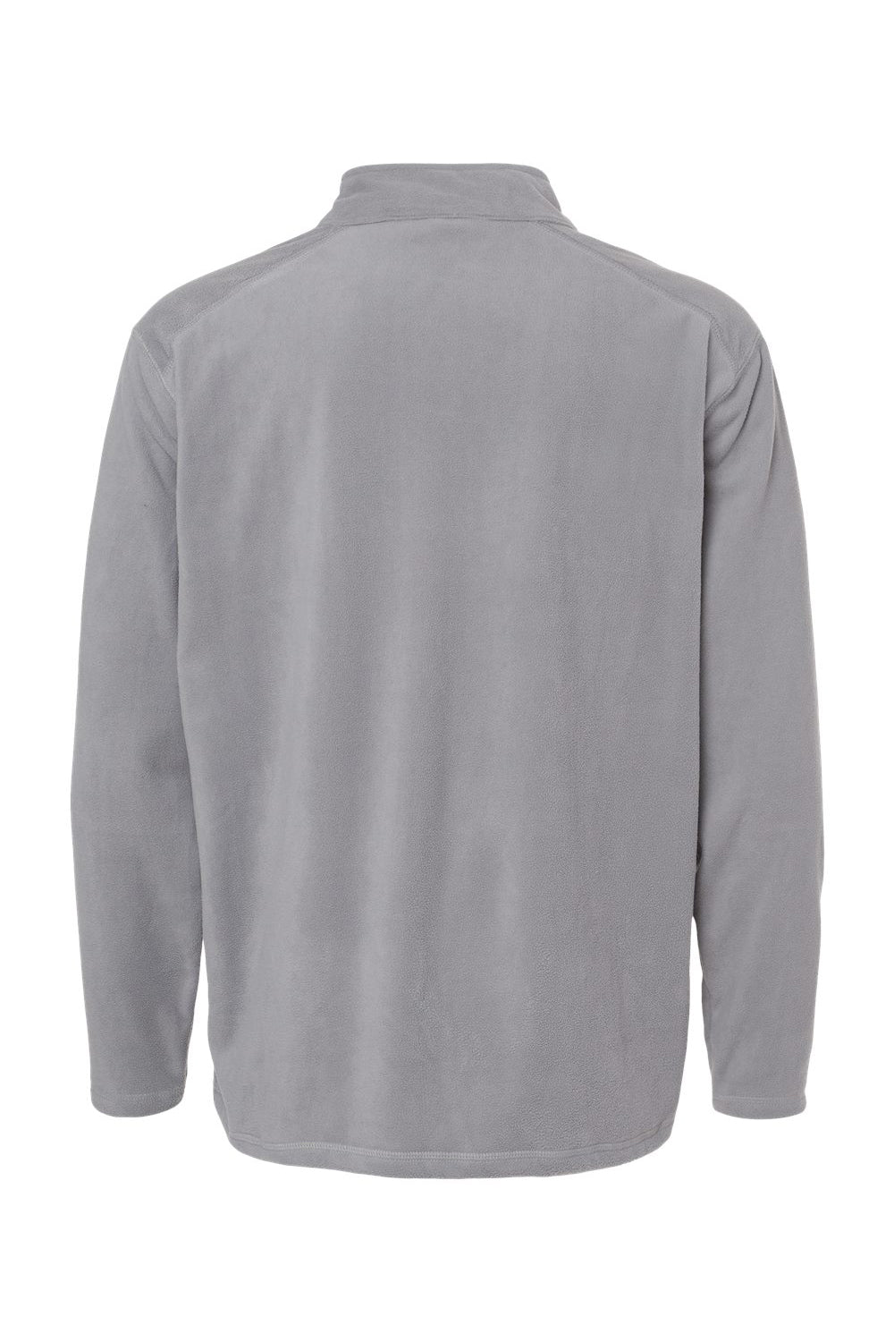 Augusta Sportswear 6863 Mens Eco Revive Micro Lite Fleece 1/4 Zip Sweatshirt Athletic Grey Flat Back