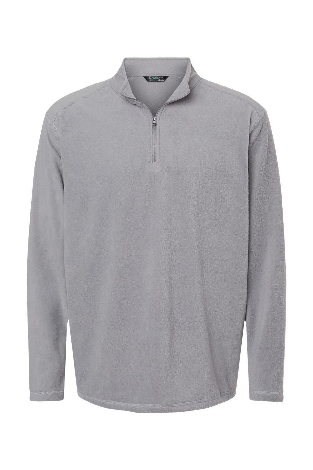 Augusta Sportswear 6863 Mens Eco Revive Micro Lite Fleece 1/4 Zip Pullover Athletic Grey Flat Front