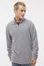 Augusta Sportswear 6863 Mens Eco Revive Micro Lite Fleece 1/4 Zip Sweatshirt Athletic Grey Model Front