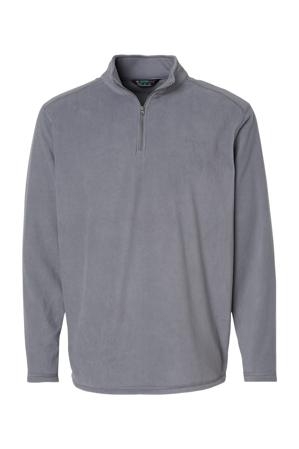 Augusta Sportswear 6863 Mens Eco Revive Micro Lite Fleece 1/4 Zip Sweatshirt Graphite Grey Flat Front