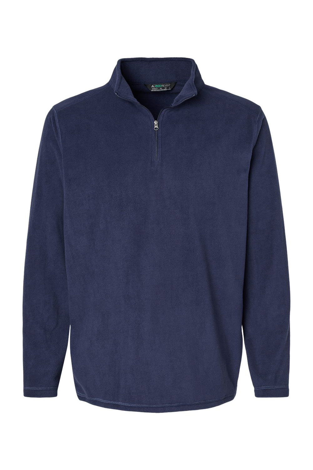 Augusta Sportswear 6863 Mens Eco Revive Micro Lite Fleece 1/4 Zip Sweatshirt Navy Blue Flat Front
