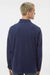 Augusta Sportswear 6863 Mens Eco Revive Micro Lite Fleece 1/4 Zip Sweatshirt Navy Blue Model Back