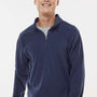 Augusta Sportswear Mens Eco Revive Micro Lite Fleece 1/4 Zip Sweatshirt - Navy Blue - NEW