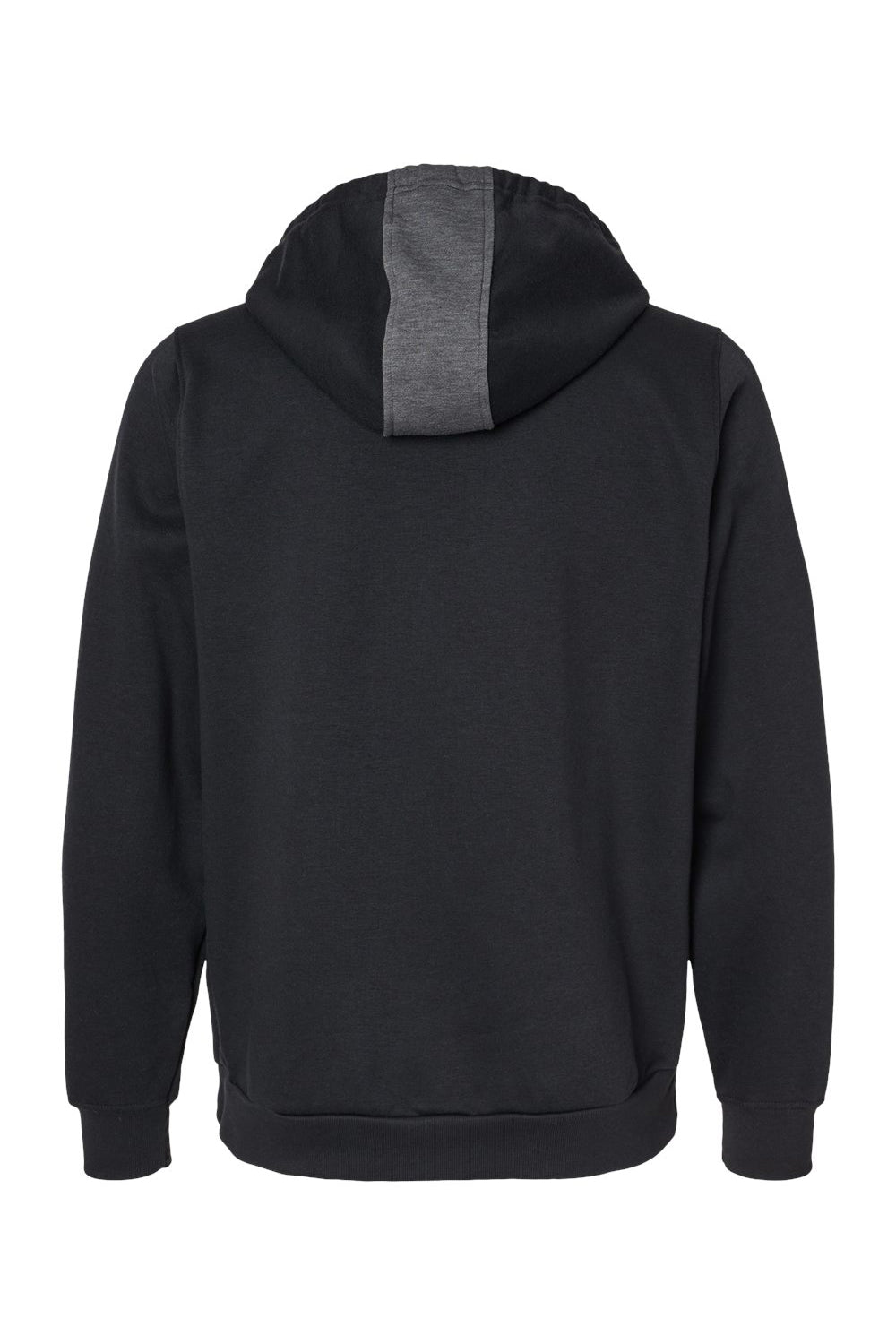 Augusta Sportswear 6865 Mens Eco Revive 3 Season Fleece Hooded Sweatshirt Hoodie Heather Carbon Grey/Black Flat Back