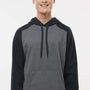 Augusta Sportswear Mens Eco Revive 3 Season Fleece Hooded Sweatshirt Hoodie - Heather Carbon Grey/Black - NEW