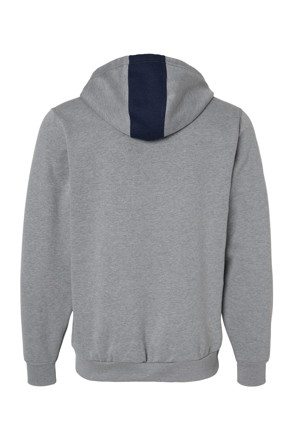 Augusta Sportswear 6865 Mens Eco Revive 3 Season Fleece Hooded Sweatshirt Hoodie Navy Blue/Heather Grey Flat Back