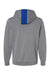 Augusta Sportswear 6865 Mens Eco Revive 3 Season Fleece Hooded Sweatshirt Hoodie Royal Blue/Heather Grey Flat Back