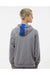 Augusta Sportswear 6865 Mens Eco Revive 3 Season Fleece Hooded Sweatshirt Hoodie Royal Blue/Heather Grey Model Back