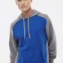 Augusta Sportswear Mens Eco Revive 3 Season Fleece Hooded Sweatshirt Hoodie - Royal Blue/Heather Grey - NEW