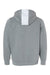 Augusta Sportswear 6865 Mens Eco Revive 3 Season Fleece Hooded Sweatshirt Hoodie White/Heather Grey Flat Back