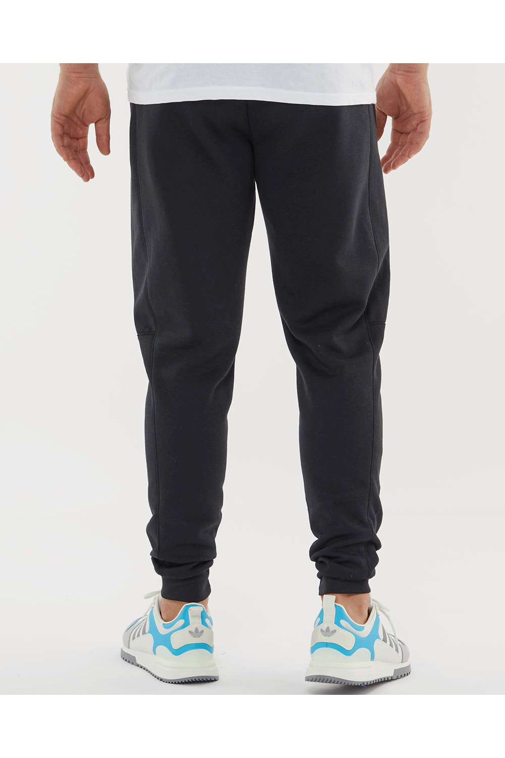 Augusta Sportswear 6868 Mens Eco Revive 3 Season Fleece Jogger Sweatpants w/ Pockets Black Model Back