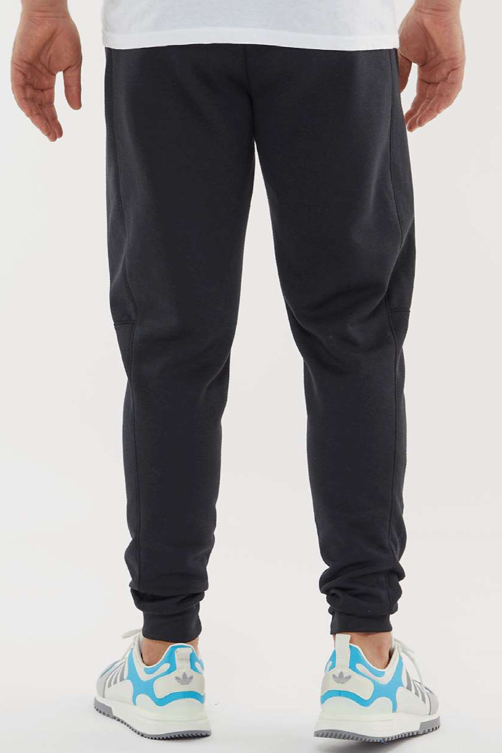 Augusta Sportswear 6868 Mens Eco Revive 3 Season Fleece Jogger Sweatpants w/ Pockets Black Model Back