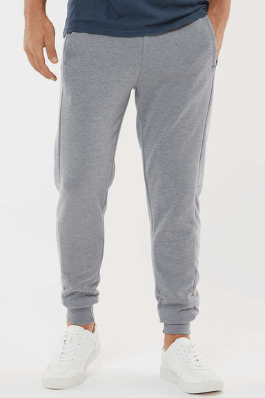 Augusta Sportswear 6868 Mens Eco Revive 3 Season Fleece Jogger Sweatpants w/ Pockets Heather Grey Model Front