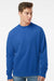 Independent Trading Company SS3000 Mens Crewneck Sweatshirt Royal Blue Model Front