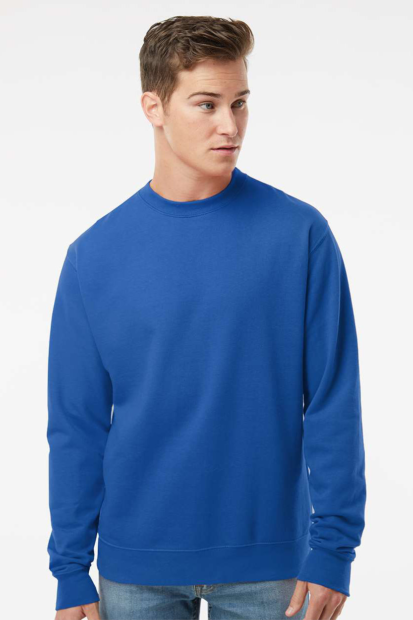 Independent Trading Company SS3000 Mens Crewneck Sweatshirt Royal Blue Model Front